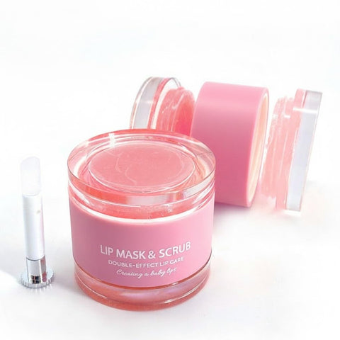 2 in One Orange Plumping Repair Mini Lip Balm Private Label Organic 2in1 Sugar Lip Scrub for Dark Lips