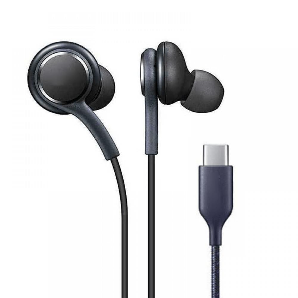 Type C Earphones, AKG Design, Covered With a Layer of Nylon for Protection, Compatible With Samsung, Oppo, iPhone 15 devices S21, Note, A52s,S22, Samsung GalaxyZ Flip3, Xiaomi Mi11Ultra, Note 11 Pro