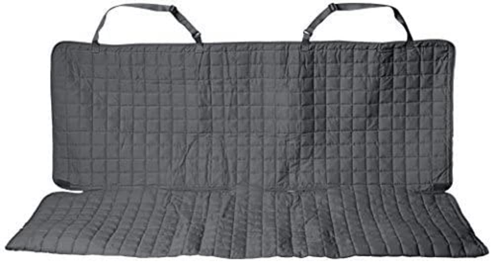 Elegant Comfort Quilted Design%100 Waterproof Premium Quality Bench Car Seat Protector Cover (Entire Rear Seat) for Pets - Ties to Stop Slipping Off The Bench, Gray