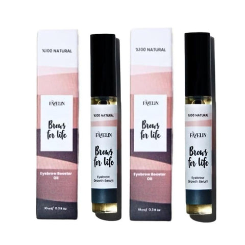 Favelin Brows For Life Eyebrow Serum Bundlle Of 2 - (20 Ml) | Unleash Your Natural Brow | Natural Oils Vitamin E
