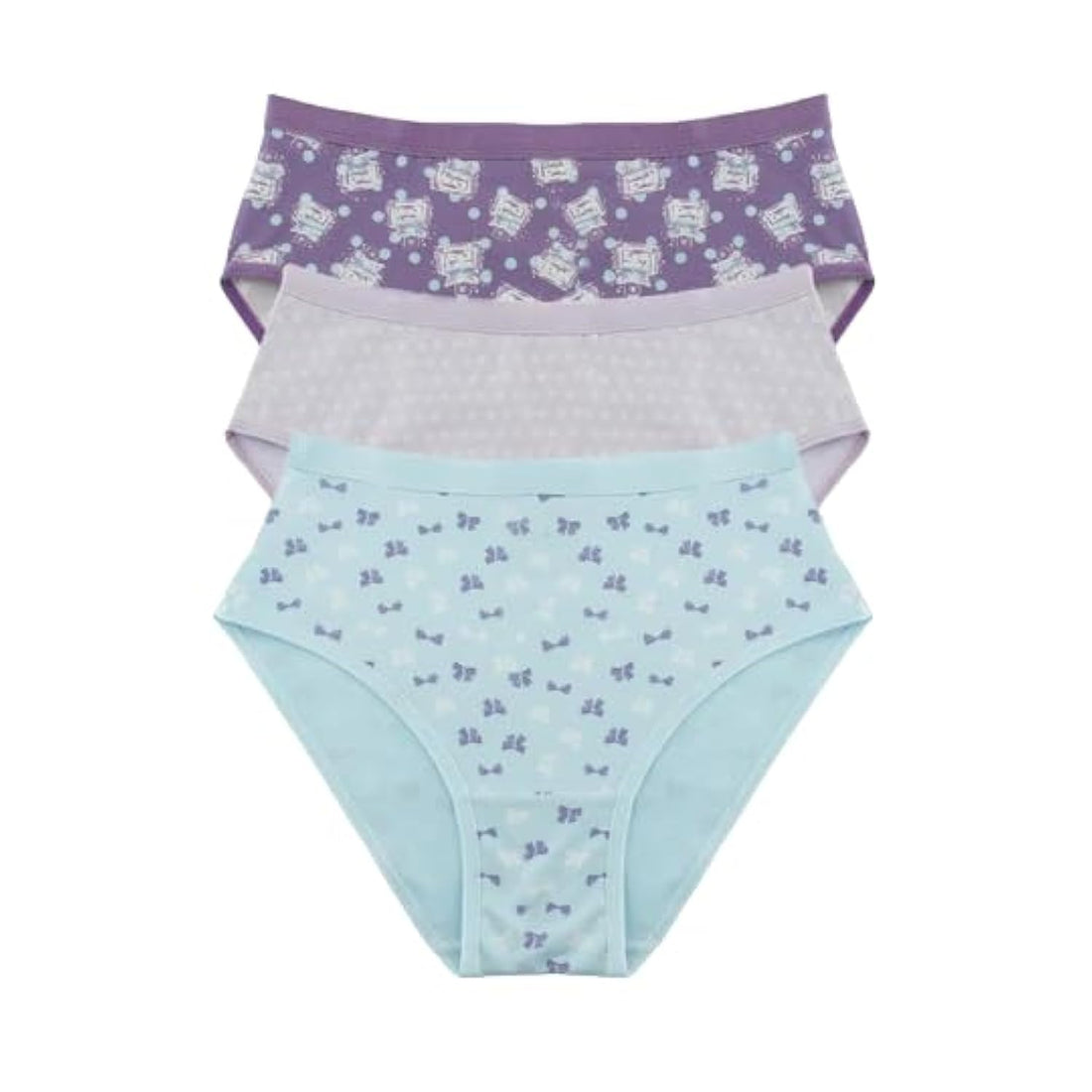 Milk Womens Pack Of 3 Soft Cotton Colorful Brief Panties Underwear