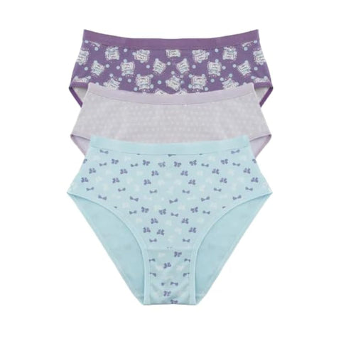 Milk Womens Pack Of 3 Soft Cotton Colorful Brief Panties Underwear