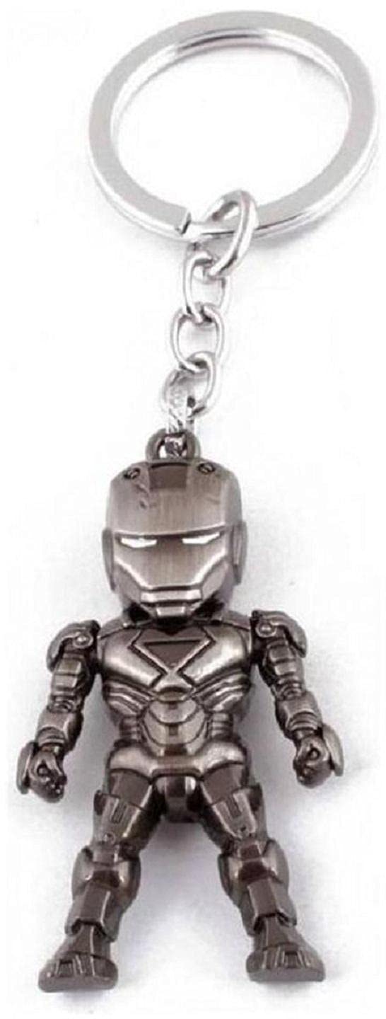 Marvel Iron Man Figure Silver Keychain
