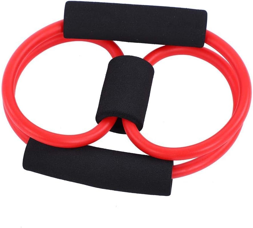 TRUE FIT®An 8-shaped resistance band, resistance training straps, a tube training rope for exercise and fitness for yoga and Pilates from Figi Bi (Red), sports supplies and yoga accessories.