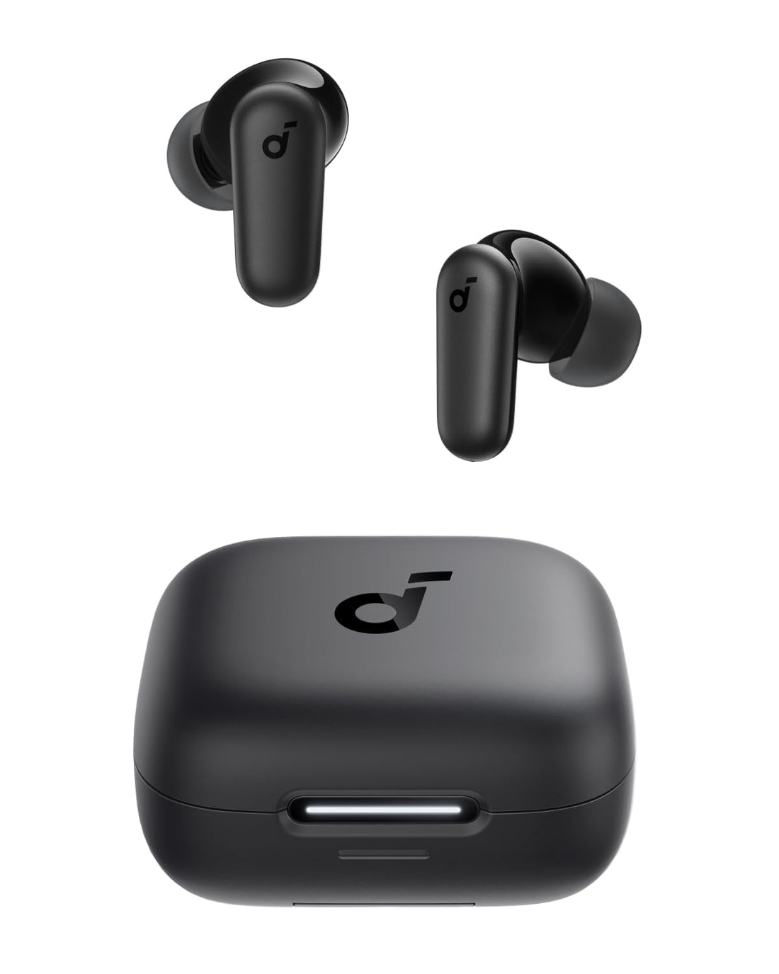 Soundcore P30i by Anker Noise Cancelling Earbuds, Strong and Smart Noise Cancelling, Powerful Bass, 45H Playtime, 2-in-1 Case and Phone Stand, IP54, Wireless Earbuds, Bluetooth 5.4 (Black)