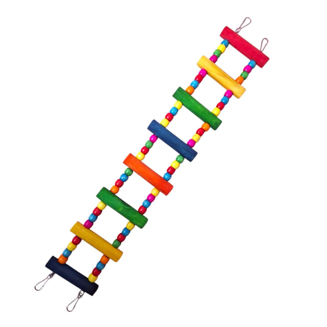 Bird Ladders Swing Chewing Toys Hanging Pet Bird Cage Accessories Hammock Swing Toy for Parakeets, Cockatiels, Lovebirds, Conures, Mini Macaws, Finches (Medium: 8 Ladders)