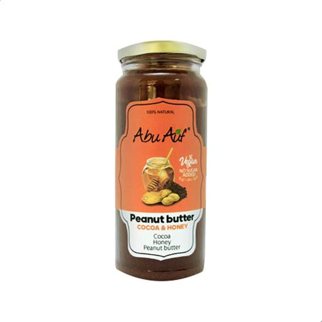 Abu Auf Peanut Butter With Cocoa And Honey - 300 Gm