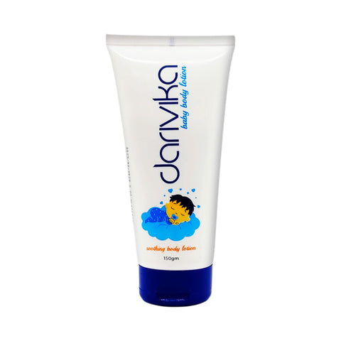 Darivika Baby Body Lotion 150 g with Olive Oil, Chamomile, Lavender and Peppermint Extract for Soft and Smooth Skin