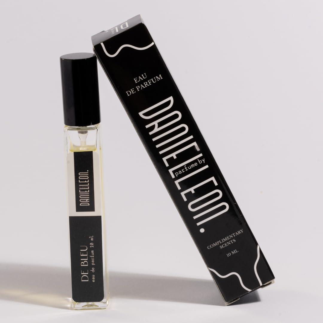 Daniel Leon Men’s Perfume – Inspired by De Bleu – Fresh & Woody Scent with Citrus Aromatic Notes – Long-Lasting Eau de Parfum Tester Spray – Travel Size 10 ml