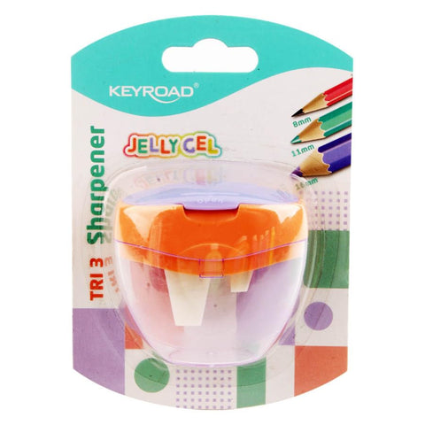 Keyroad Sharpener Jelly Gel 2 Holes with Reservoir Multi-color Model KR973105