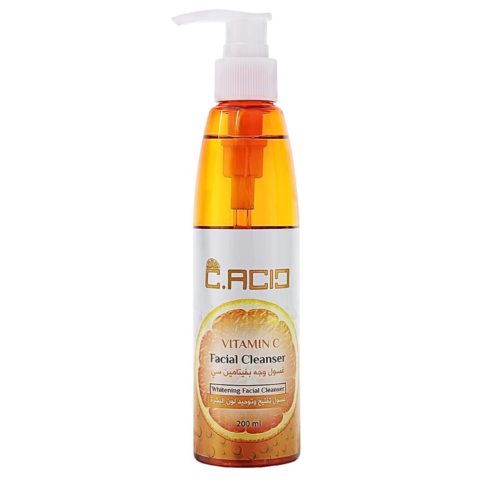 C. ACID Facial Cleanser – 200 ml – With Hyaluronic Acid & Vitamin C - Antioxidants - Deep Cleansing - Deep Hydration