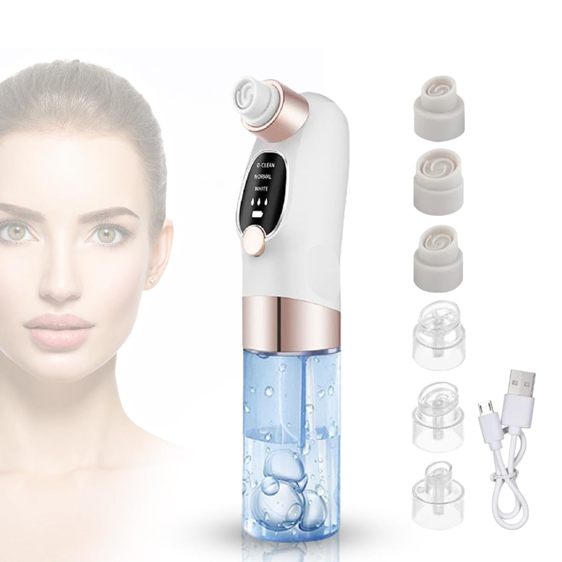 blackhead remover vacuum cleaner, Electric Facial Cleaner for Acne, Pimples, Blackheads – Water Cycle System for Deep Blackhead Removal