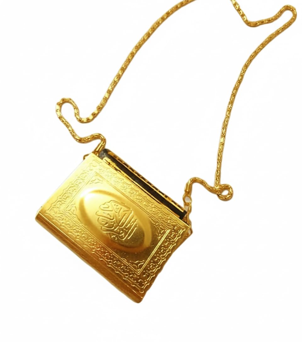 Stainless Steel Gold Mini Quran Hanging for Car/Wall/Door