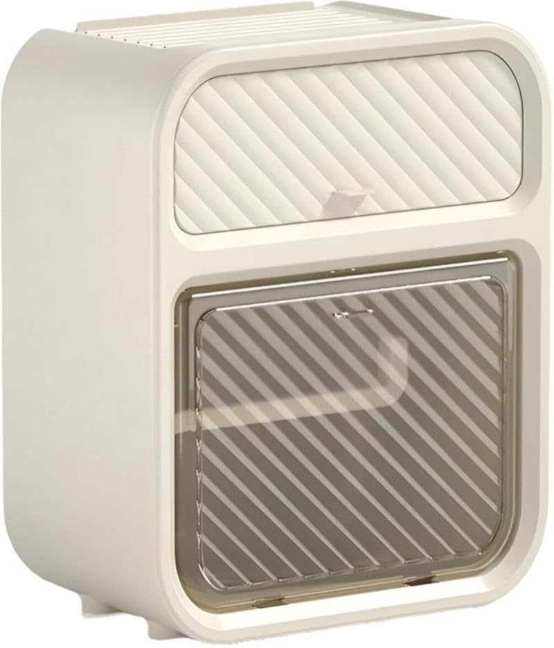 Elegant Paper Holder and Tissue Box - with Top Shelf for Mobile Devices, Conveniently Stores Small Necessities Like Trash Bags and Sanitary Pads, Perfect for Home and Office Use