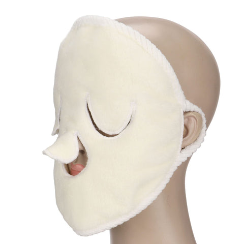 Heated Compress Towel for Spa Facial Steaming, Reusable Warming Face Mask with Cooling Eye Mask Function Migraine Relaxation Set