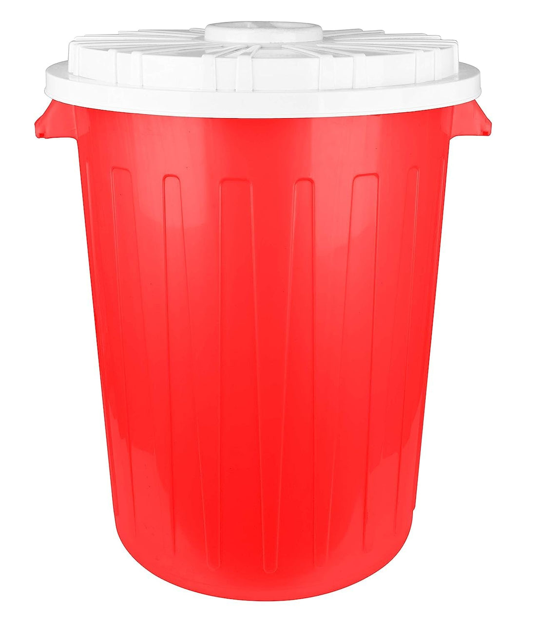 El Helal and Silver star & Plastic Bucket with Lid, 60 Liters - Red