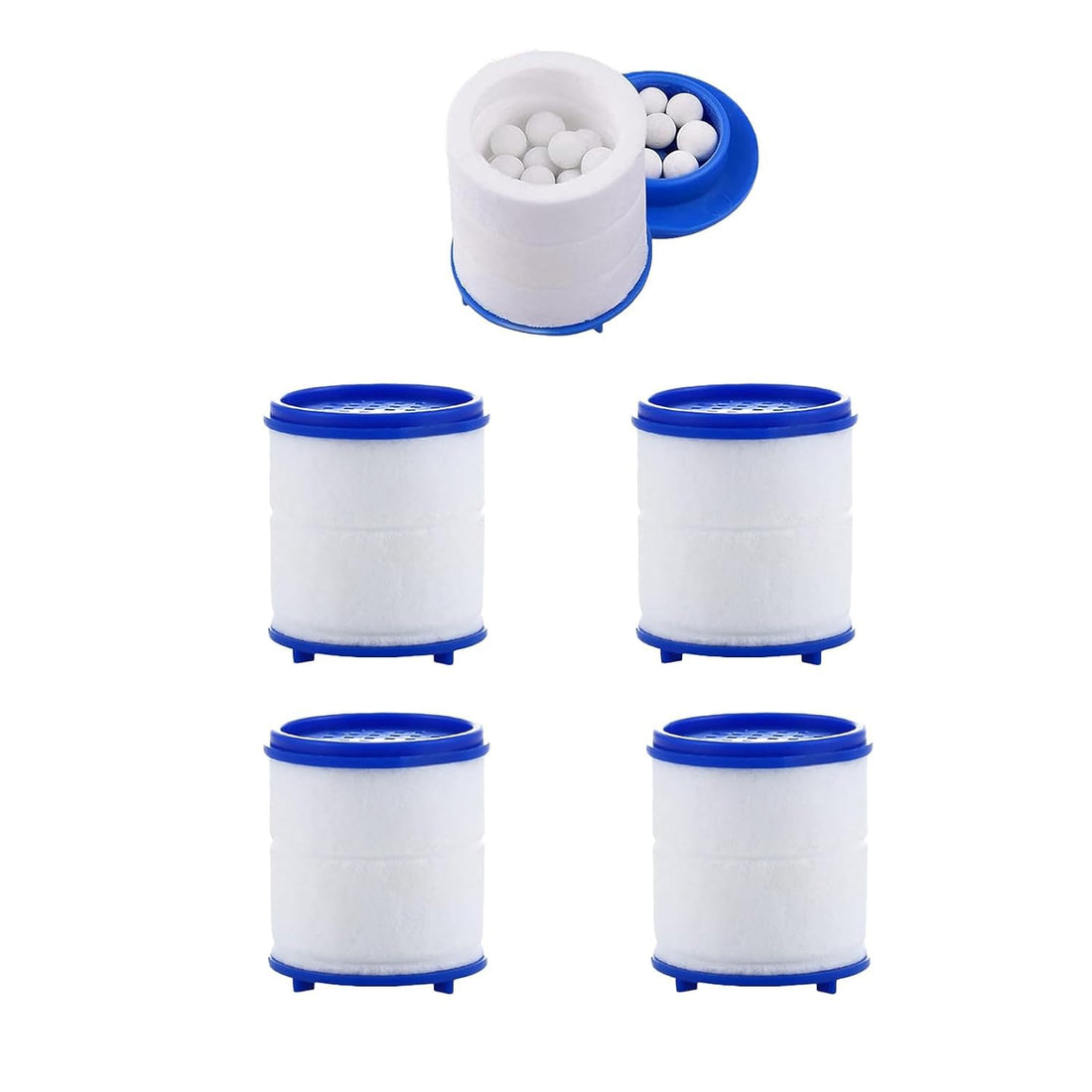 360 Degree Rotating Faucet Filter with 6 Replacement Cartridges High Pressure Water Purifier Attachment Easy Install Kitchen Sink Aerator Filter