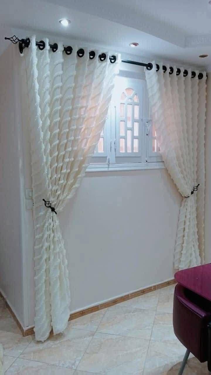 Elegant Sheer Curtain, off White Linen, Grommet Top, Modern Style, 150x260 cm, .sr