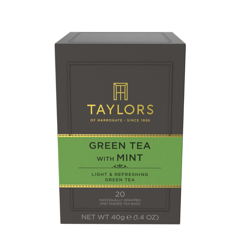 Taylors of harrogate green tea with mint - pack of 20 tea envelopes