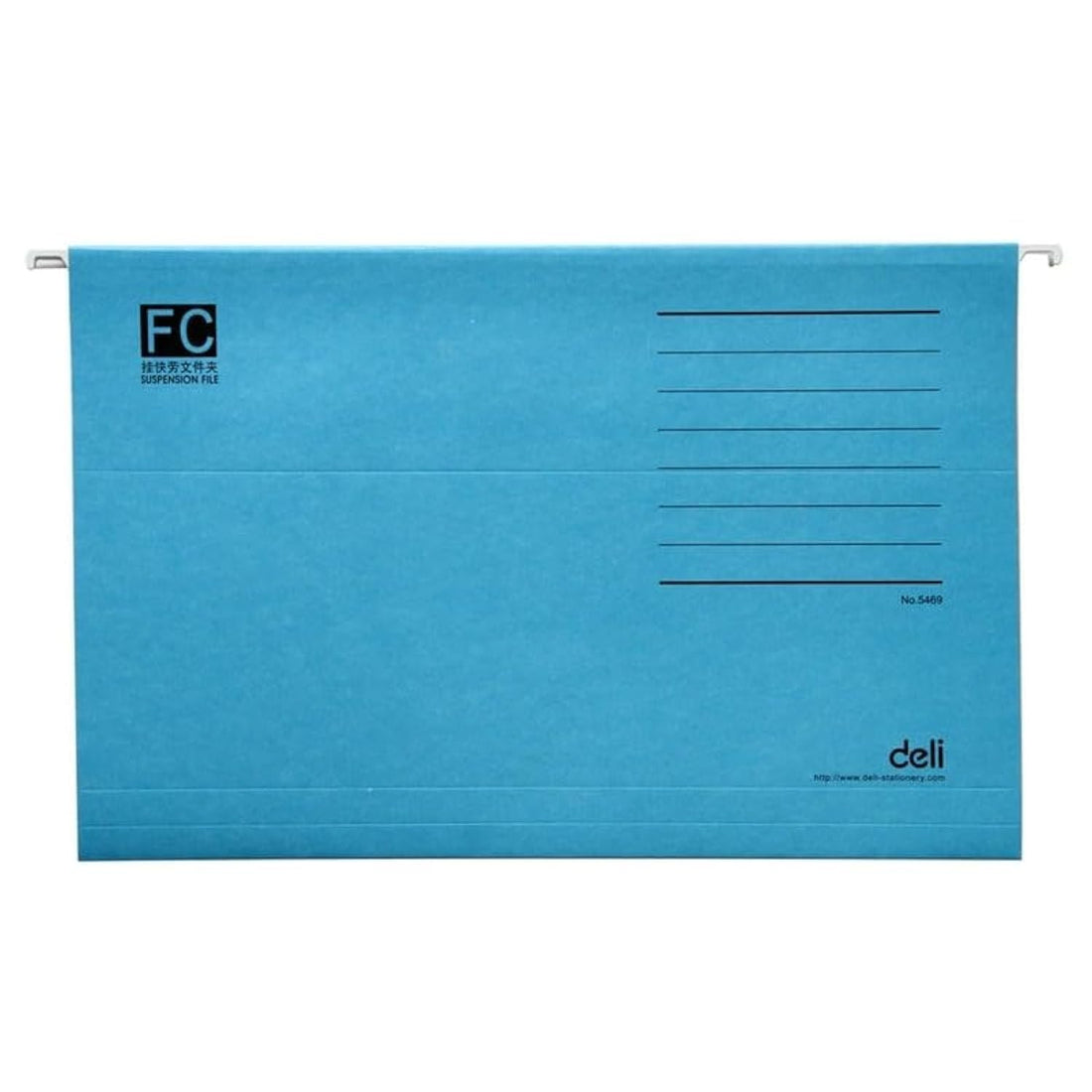 Deli 5468 210gsm Paper FC Hanging Folder, 362 mm x 233 mm Size, Multicolor
