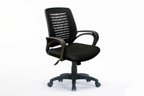 V 1043 b - office desk chair with plastic base - black