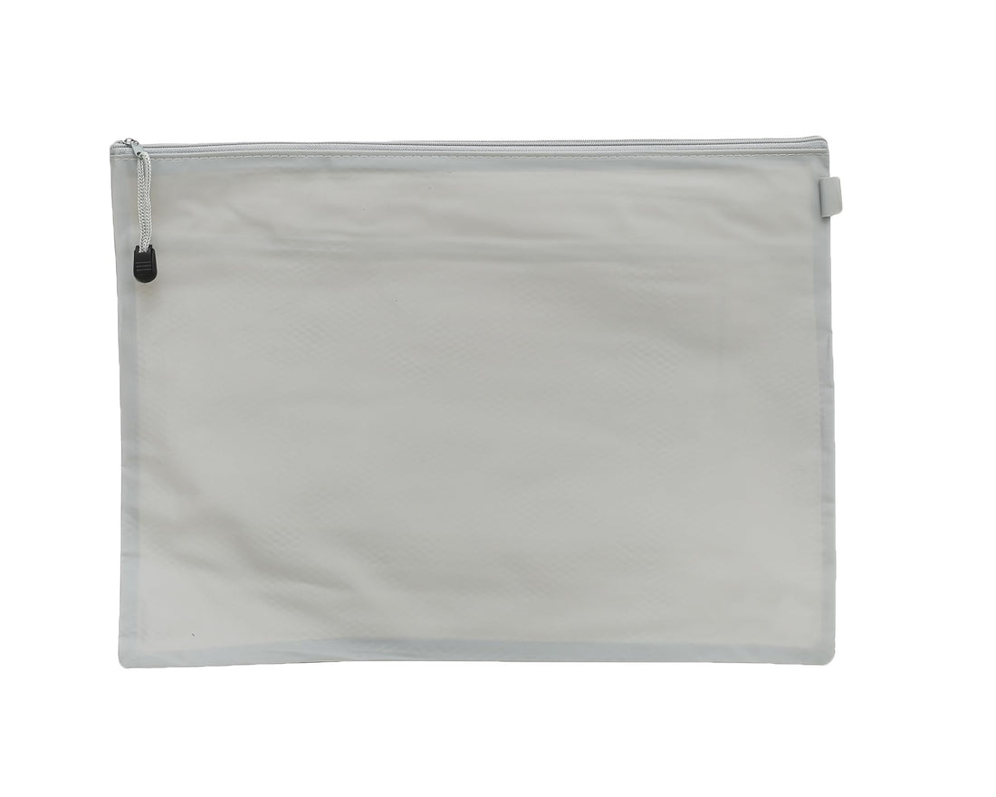 Elmaayergy Zippered File Bag, Size B4, Made With Premium Material For Durability And Long-Lasting Use - Grey