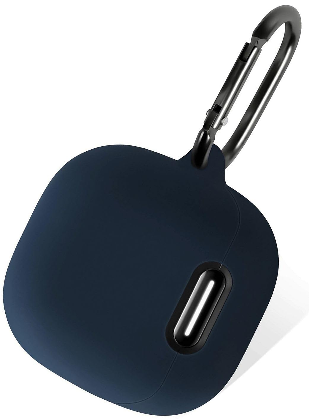 Shockproof Silicone Case with Carabiner for Anker Soundcore Liberty 4 NC – Lightweight Earbuds Cover – Navy Blue