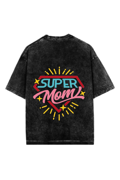 Super Mom Mom dad parents T-shirt Washed 7