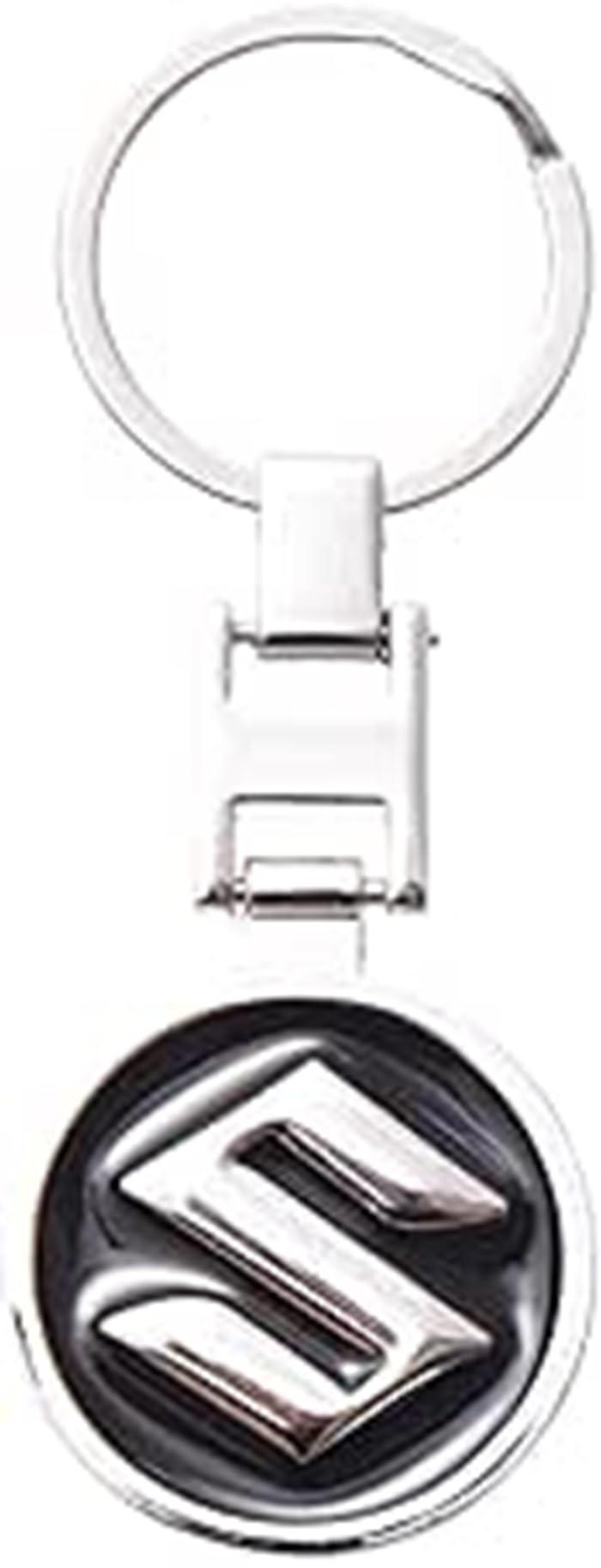 FROM H HOME 1109 Suzuki Logo Metal Medal Keychain - Black