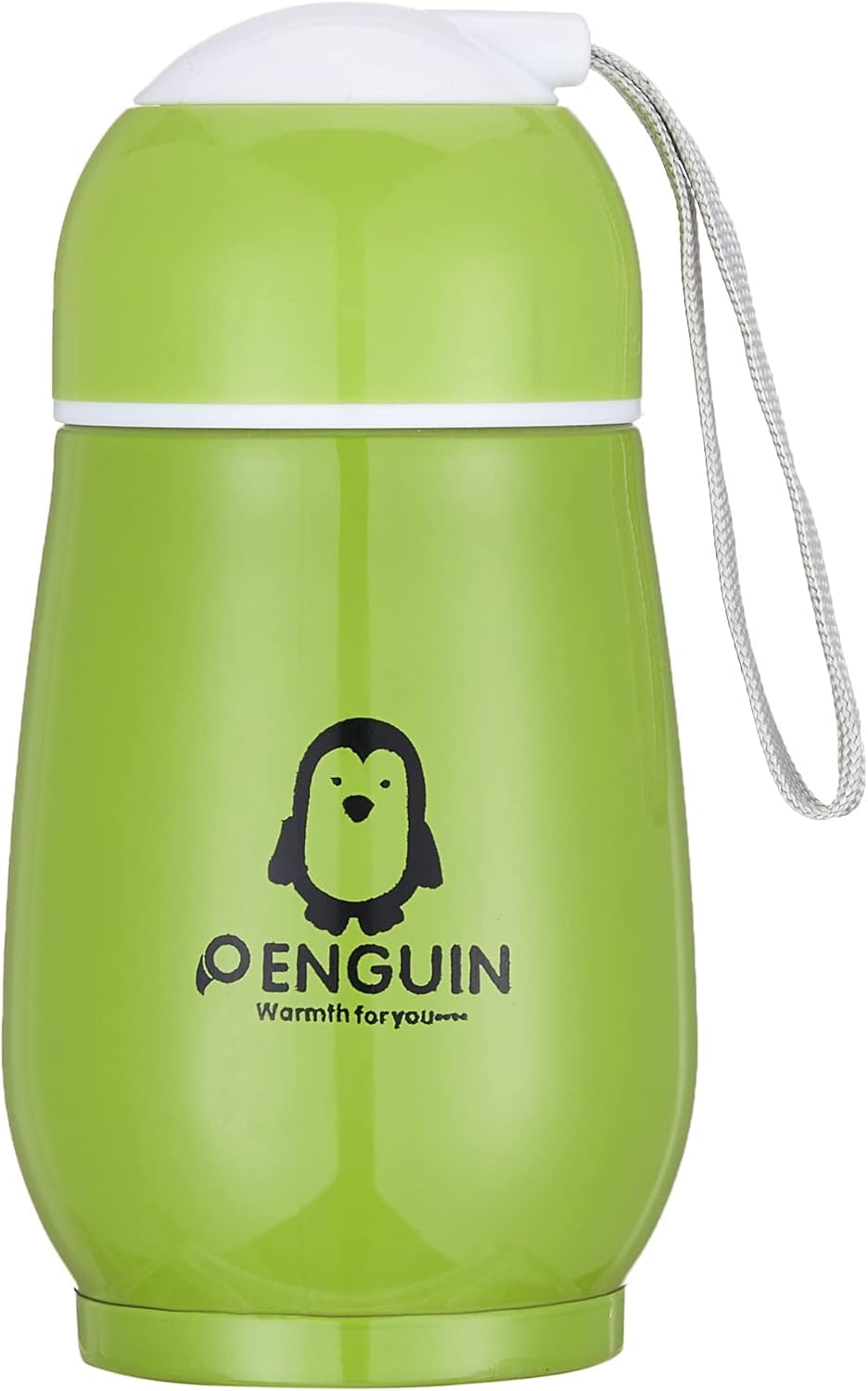 Cute Penguin Character Stainless Steel Vacuum Thermal Flask Bottle for Hot & Cold Drinks – Coffee, Tea, Milk & Juice with Insulated Design for Outdoor and Indoor Use (Green)