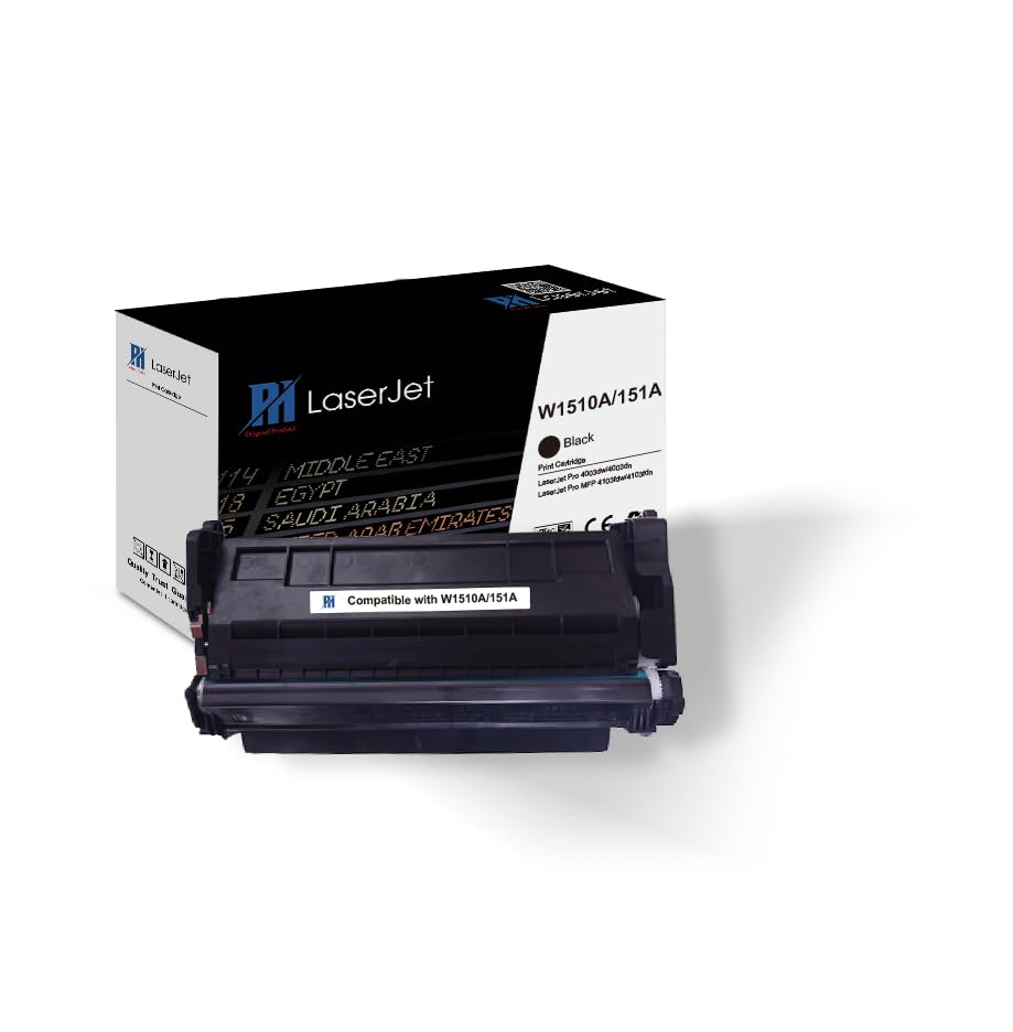 PH 151A Compatible Black Toner Cartridge With Chip Replacement for W1510A– High Yield Laser Printer Toner