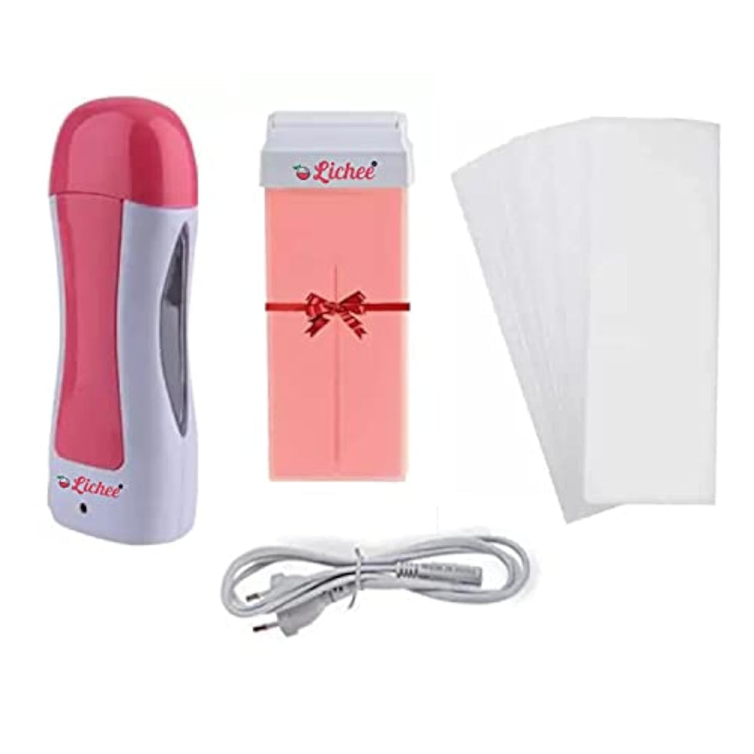 Lichee Professional Use Roll on Wax Hair Removal Wax Kit | Wax Warmer Machine, Wax Refill Cartridge, Wax Strip | Full Wax Kit for Hair Removing and Waxing for Women