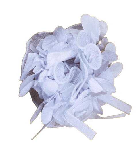2 Pieces Women Hair Scrunchies White Big Flower Hair Ties - Adds a Touch of Elegance and Attraction