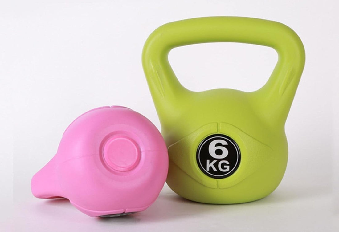 Dumbbell Kettlebell 6K Multicolor Ball Handle for Strength Training Gym Fitness Bodybuilding Home Sports Training