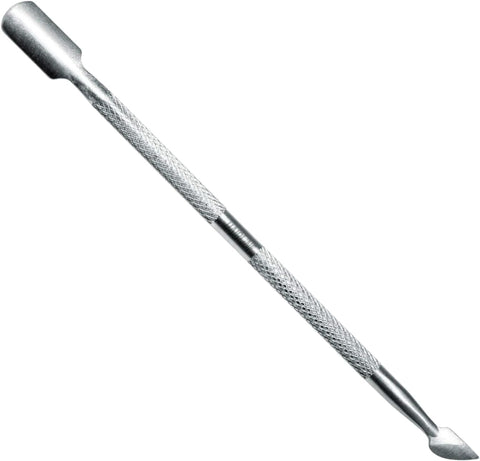 Double-Ended Stainless Steel Cuticle Pusher and Spoon Remover Tool – Dual-Head Nail Care Manicure Tool for Cleaning, Pushing Cuticles & Nail Art Maintenance