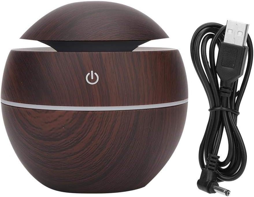 Wood Essential Travel Humidifier - Mini Portable Aromatherapy Device for Office and Home, Water Mist for a Refreshing and Calming Environment Wherever You Go (Dark Wood)