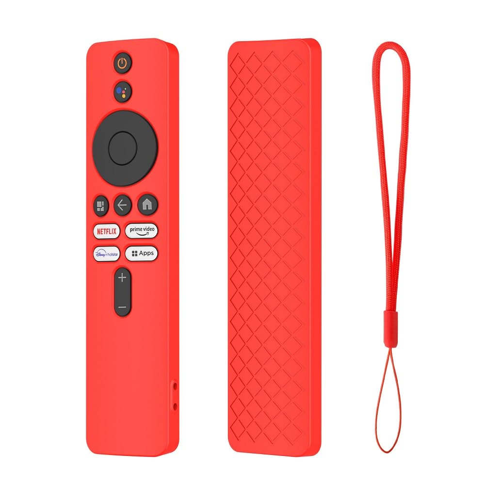 fashion mania 1pcs Protective Case For Xiaomi Mi TV Box S 2nd Gen Shockproof Protector Shell For Mi TV Stick Remote Control Replacement Shell (Red)