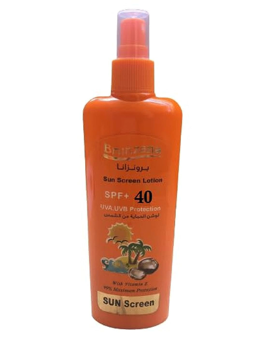 Bronzana Sun Screen Lotion UVA.UVB Protection wih Vitamin E, SPF 40, 250 m