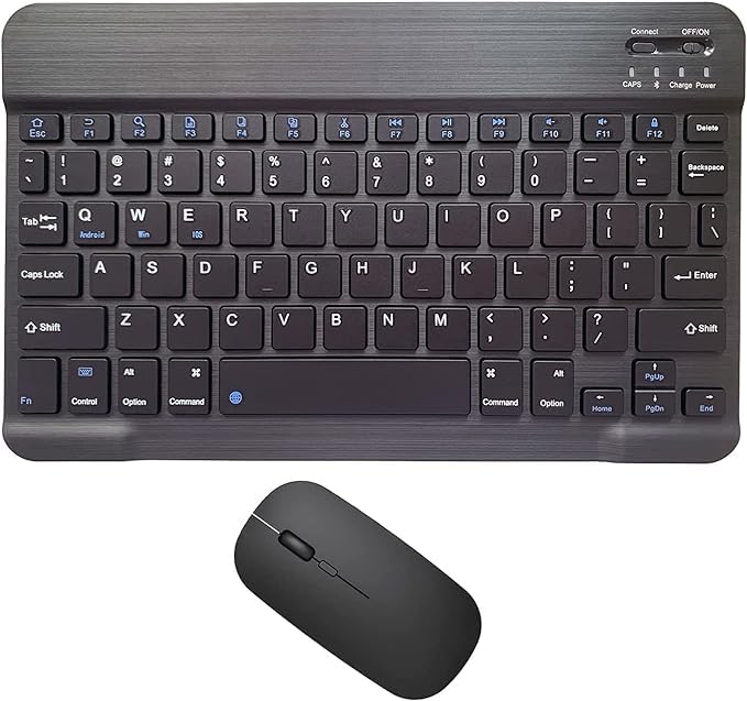Generic Bluetooth Keyboard + Mouse, Compact, Ultra-Thin, Silent, Lightweight, Works on Laptop, Android, Tablet, Phone, iPhone, iPad via Bluetooth