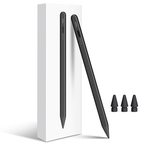 iPad Pencil, Accokids 10 Mins Fast Charging Stylus Pen with Palm Rejection, Tilt Sensitivity for iPad 6/7/8/9/10/11,Air 3/4/5/M2/M3, Mini 5/6, iPad Pro 11"/12.9"/M4 Black