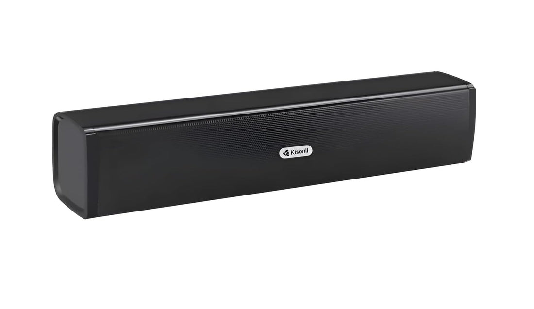 Wired USB Computer Speaker, Soundbar Style, Featured with Powerful and Clear Sound, Powered by USB Cable and Audio Jack for sound