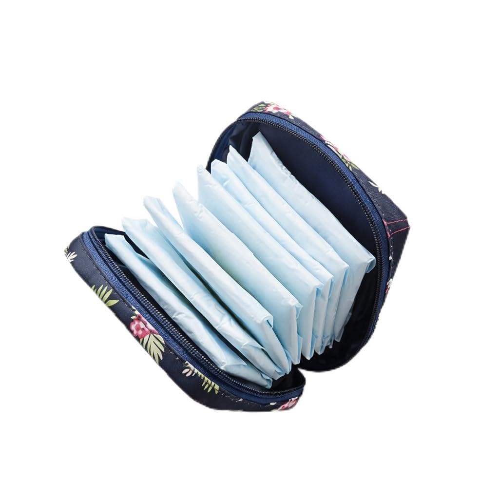 Mini Travel Organizer Bag – Waterproof Sanitary Pad Pouch, Cosmetic Makeup Case, Small Accessories Holder, Lightweight & Durable for Everyday Use ((Pack (1 Piece)