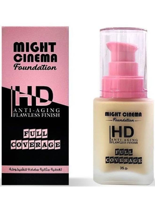 Foundation HD Anti-Agine,Flawless Finish,Full Coverage (104, 1pc)