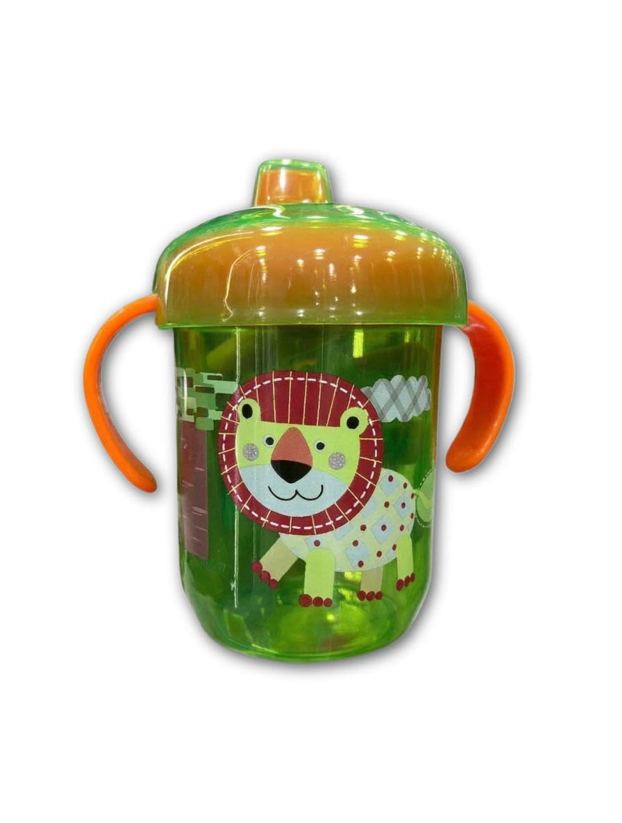 Sippy Cup - Adorable pink giraffe themed baby drinking cup with secure handles and spill-proof lid designed specifically for toddlers aged six months and older to ensure safe hydration (model 3)