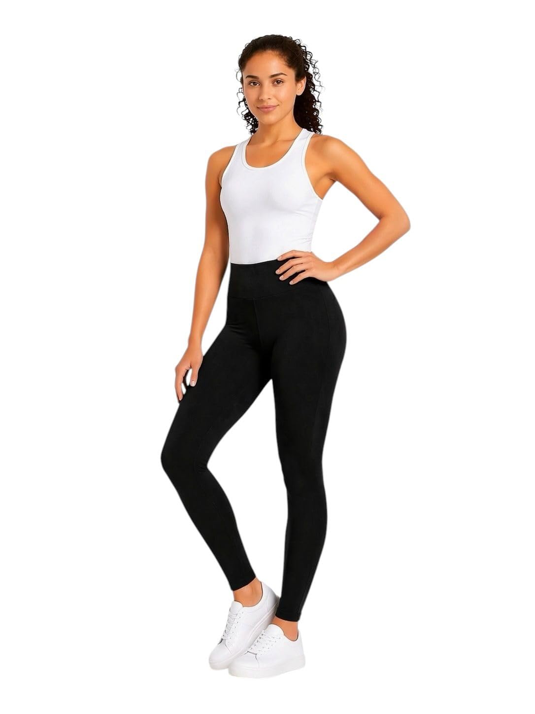Girls Athletic Padded Leggings, Stretch Cotton, Comfortable to Move and Workout