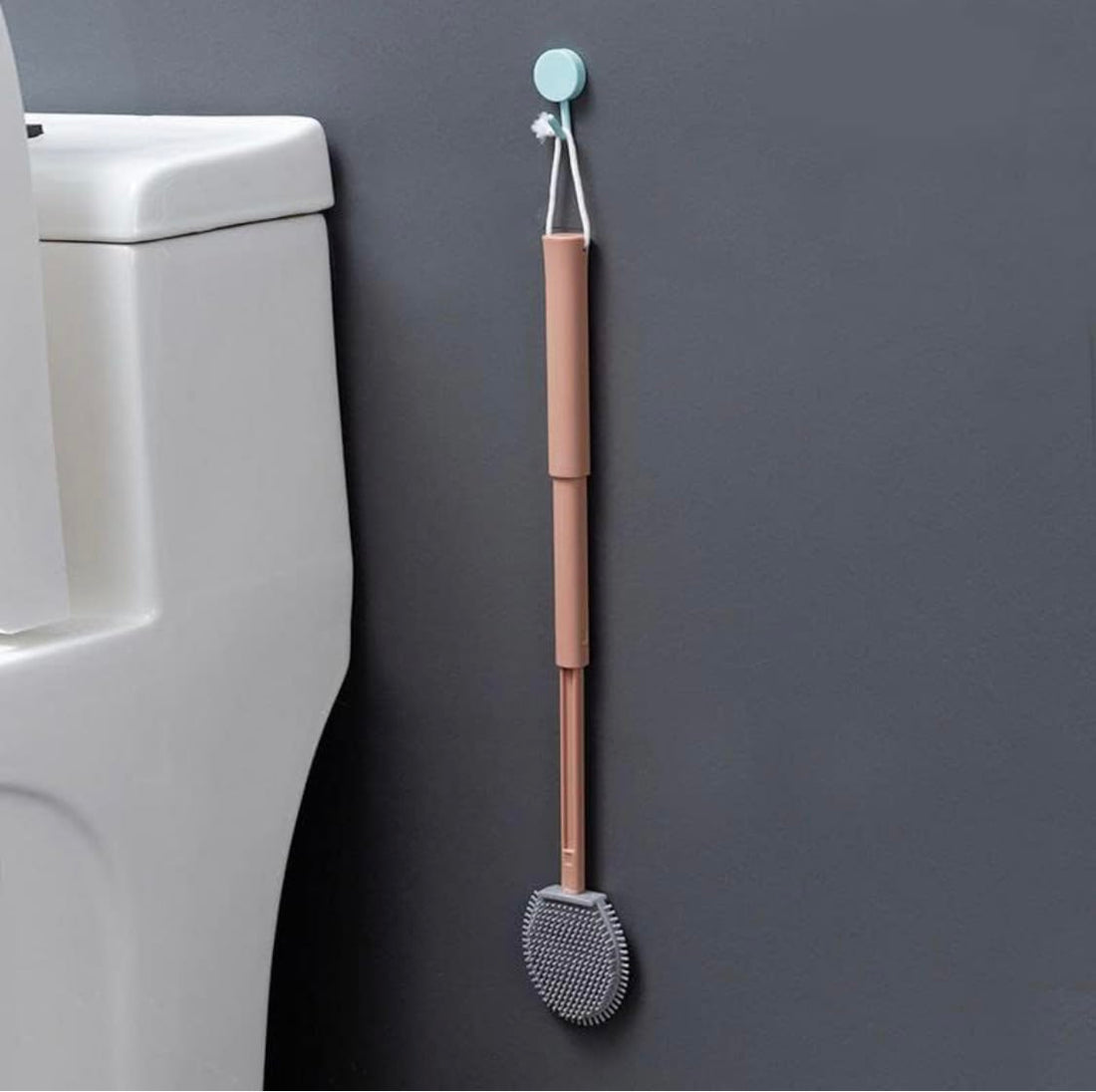Downtown Flexible and Expandable Telescope Toilet Brush, Multi-Purpose Bathroom Cleaning Tool with Adjustable Handle Length, Durable Scrubbing Bristles for Deep Cleaning Toilet Bowls