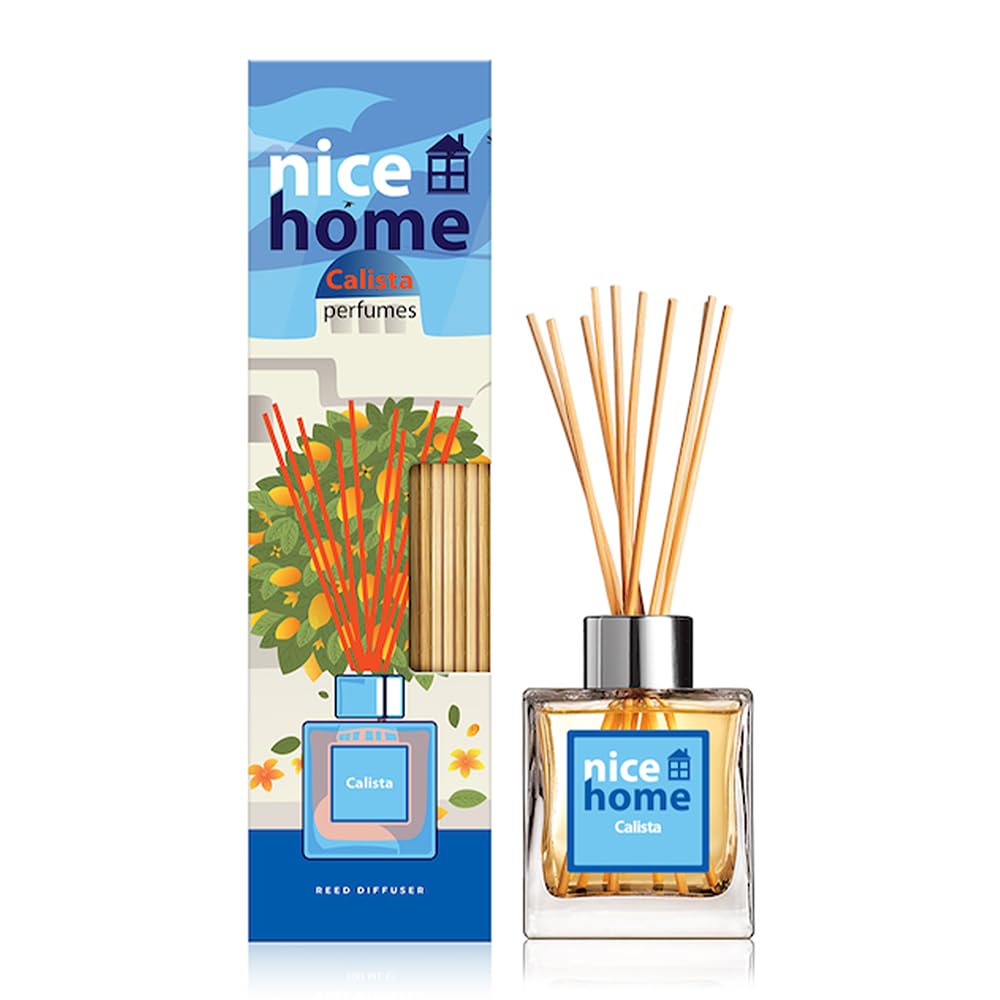 Nice Home Calista Perfumes Sticks Air Freshener 50ml, Long-Lasting Reed Diffuser for Home, Office, and Bathroom, Elegant Fragrance