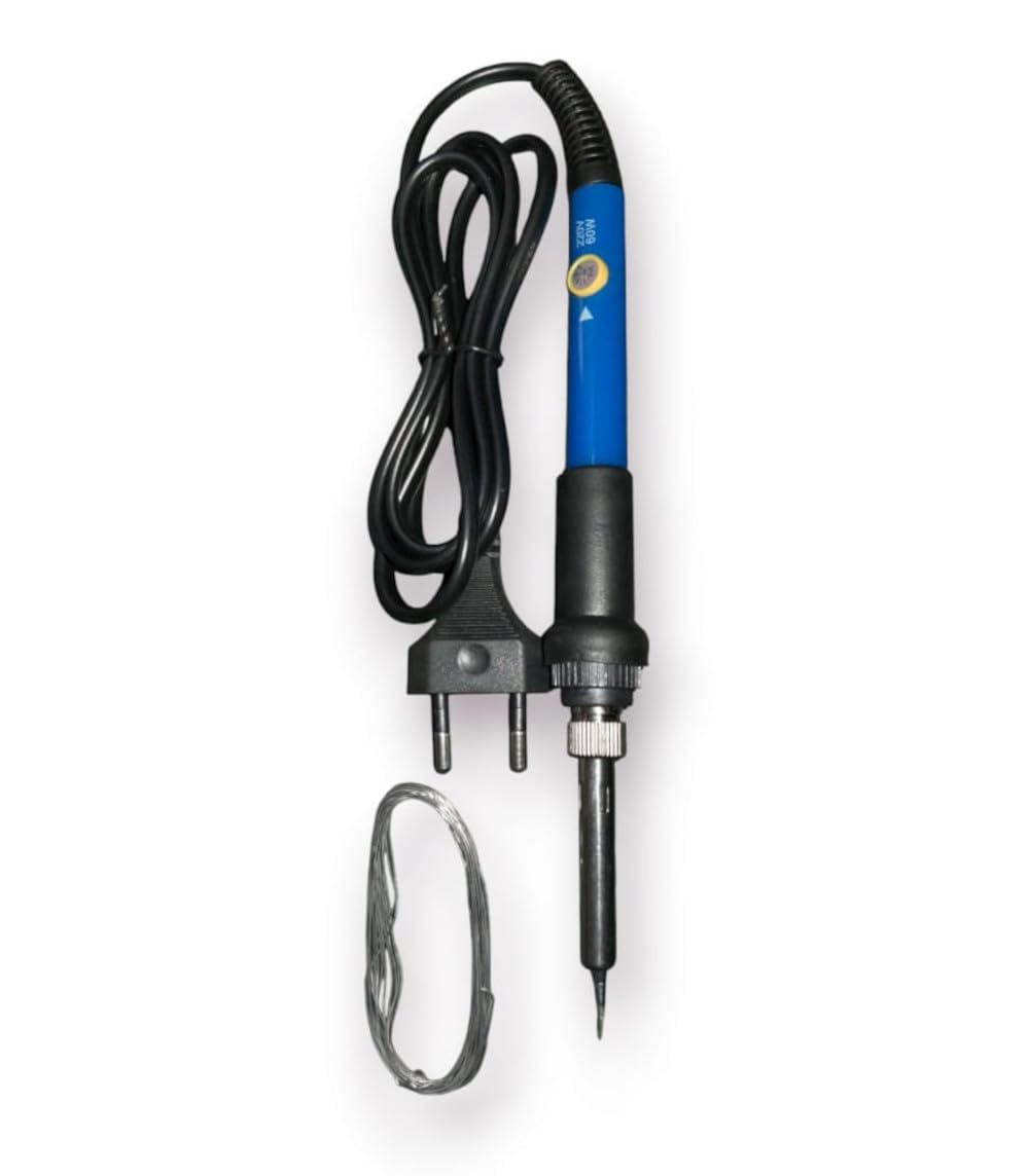 Shaheen Light 60W High Quality Tin Soldering Iron - for Soldering and Maintenance of All Electronic Devices - Excellent for All Light Soldering Applications Indoor (Heat Dimmer with 2 Meter Tin)