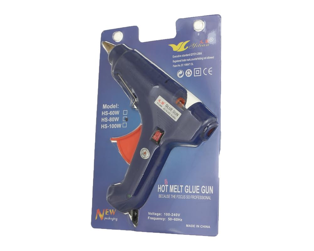 3A Glue Gun 80 Watt With Metal Heart Copper - Blue