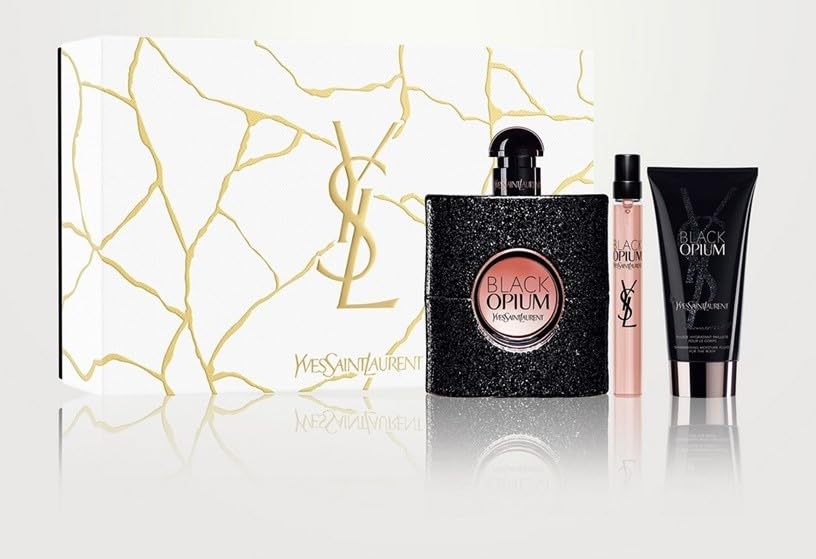 Yves Saint Laurent Black Opium EDP Perfume with 2-Body Lotion Gift Set for Women 50 ml/10 ml